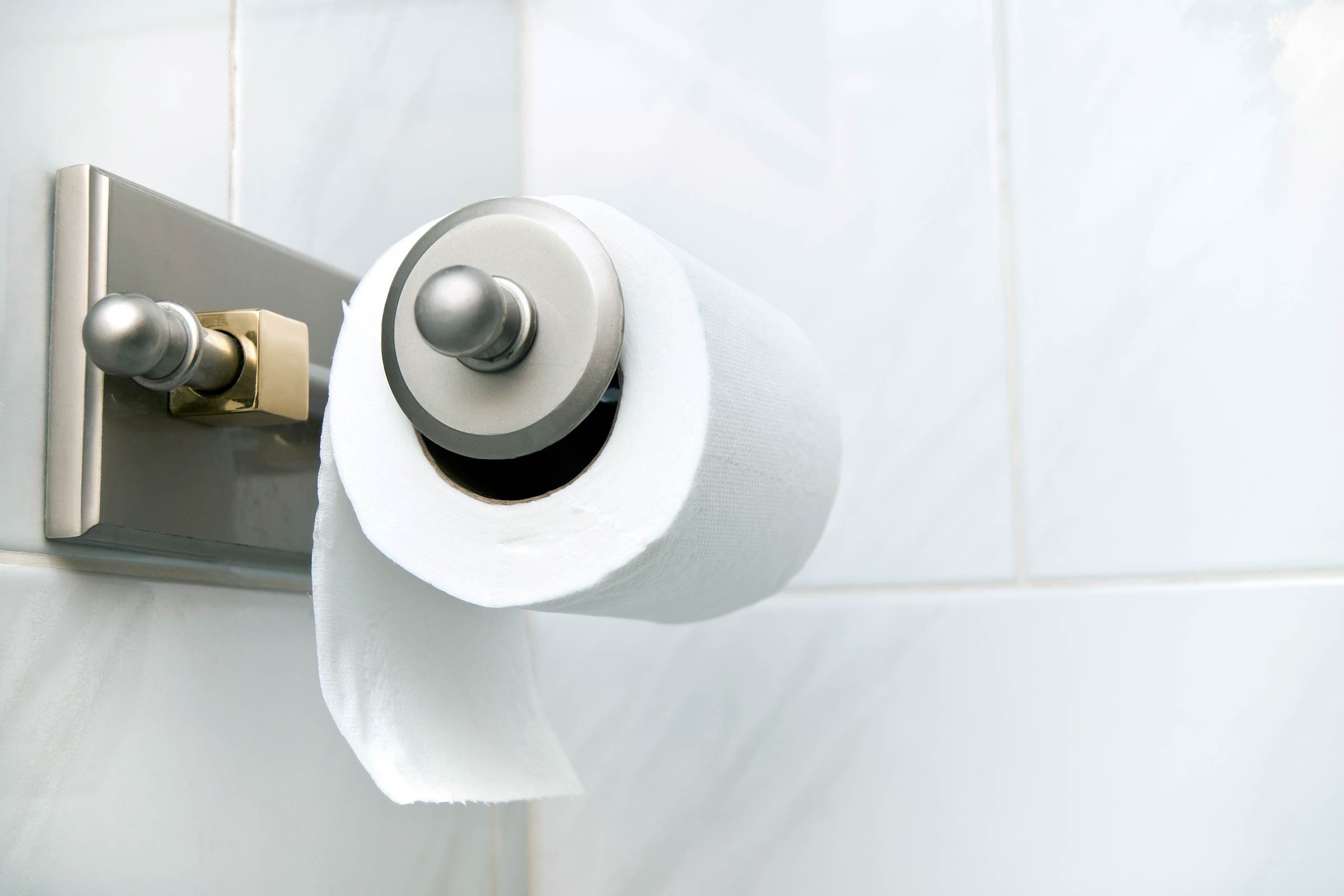 roll of toilet paper on hanger