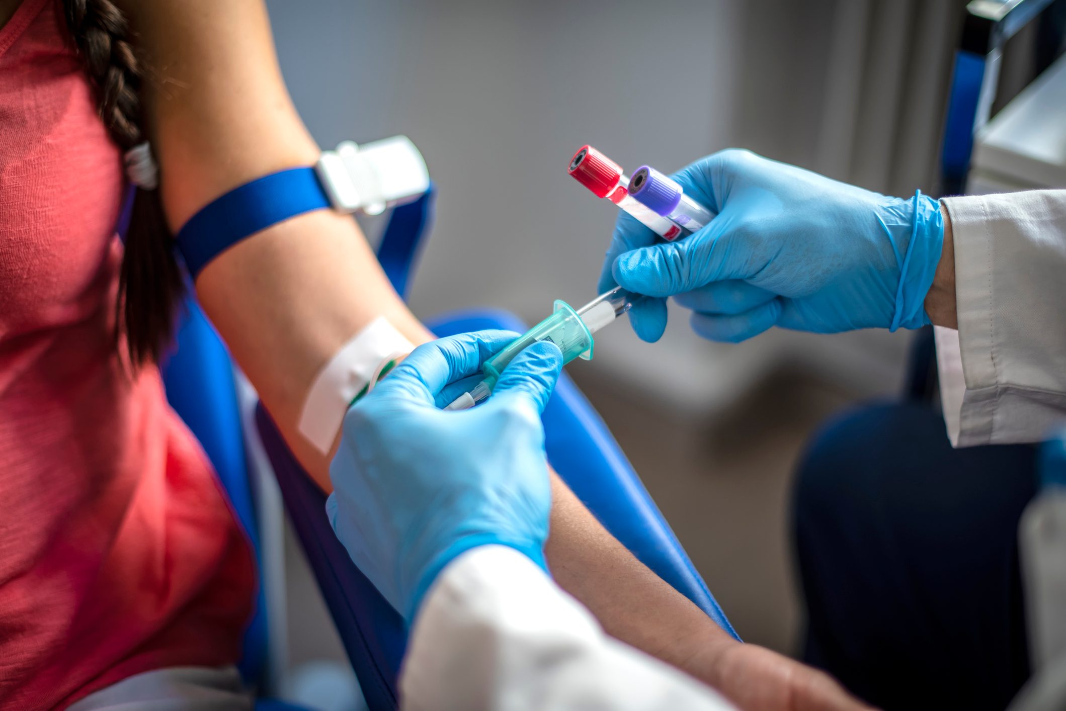 blood test close up