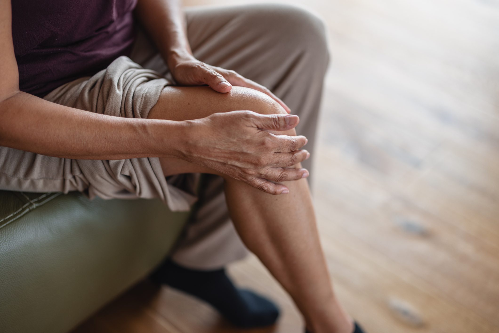 Senior Woman Having Joint And Knee Pain